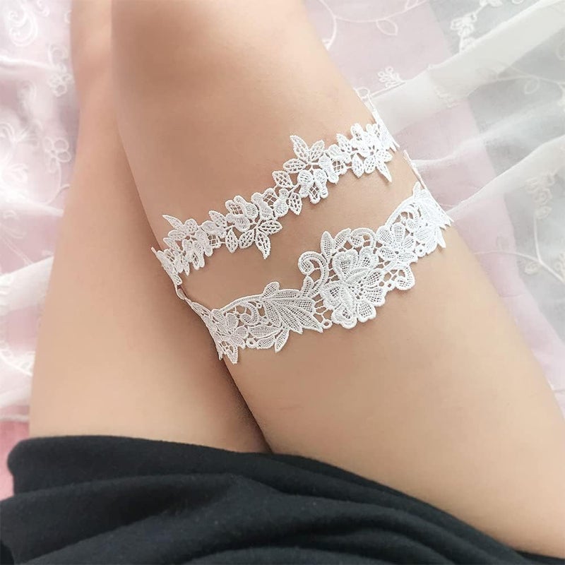 WAMSOLE Lace Bridal Garter Belt - White Wedding Garter Accessory - Image 2